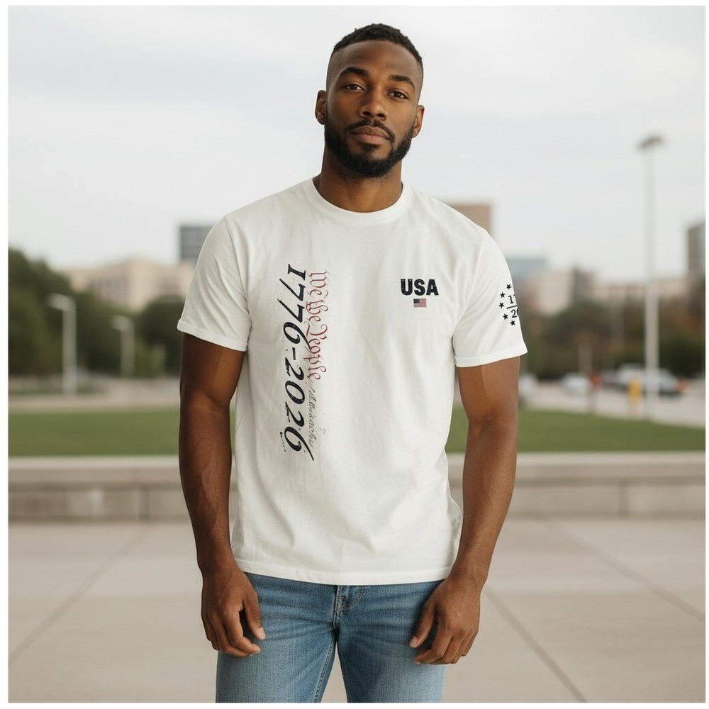 Mens 2XL Tall USA 1776-2026 We The People 250th Anniversary Graphic T-Shirt NEW